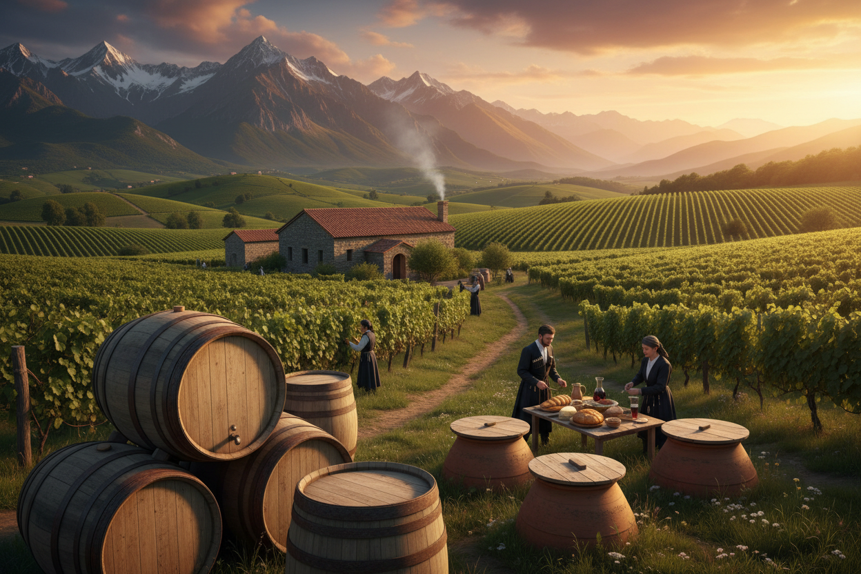 georgien Landschaft Wein 